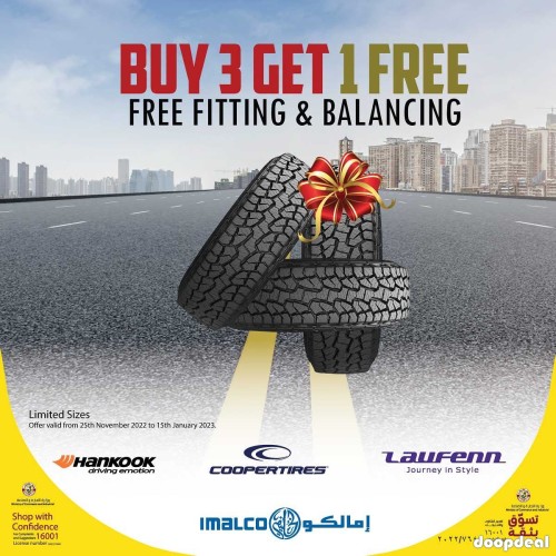 IMALCO “Buy 3 tires Get 1 FREE “ offer! (Selected DOT 2020/2021/2022 tyres only) 
