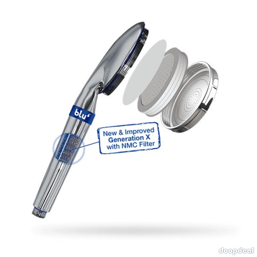 Blu Ionic Shower Filter (Generation X – Limited Edition) Rejuvenate Your Hair & Skin – Handheld