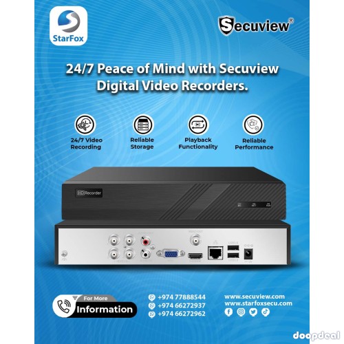 24/7 Peace of Mind with Secuview Digital Video Recorders.