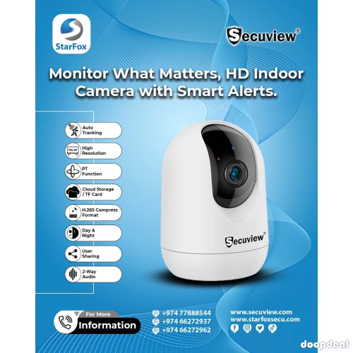 Monitor What Matters, HD Indoor Camera with Smart Alerts.